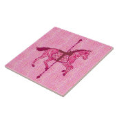 Carreau Cheval de carrousel - Fuchsia rose (Côté)
