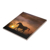 Carreau Cheval de course dans Sunrise Art Tile (Côté)