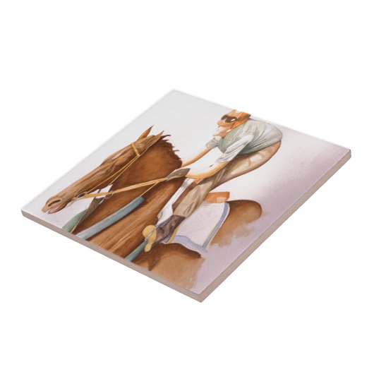 Carreau Cheval de course et Jockey (Côté)