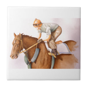Carreau Cheval de course et Jockey