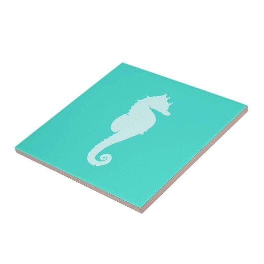 Carreau Cheval de mer Turquoise (Côté)