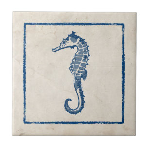 Carreau Cheval de mer Vintage