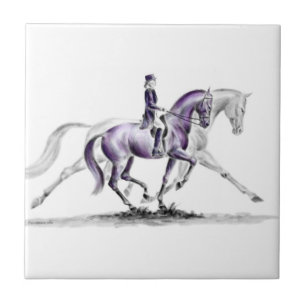 Carreau Cheval Dressage en Trot Piaffe