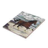 Carreau Cheval en verre souillé (Côté)