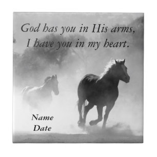 Carreau Cheval galopant hors de la brume