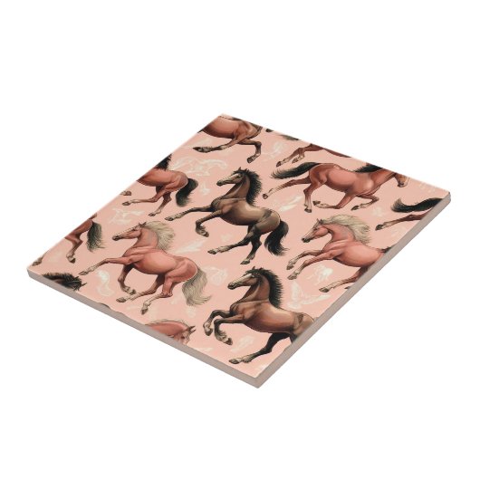 Carreau Cheval mignon rose sans joint (Côté)