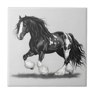Carreau Cheval monochrome Gypsy Vanner