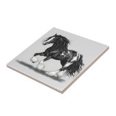 Carreau Cheval monochrome Gypsy Vanner (Côté)