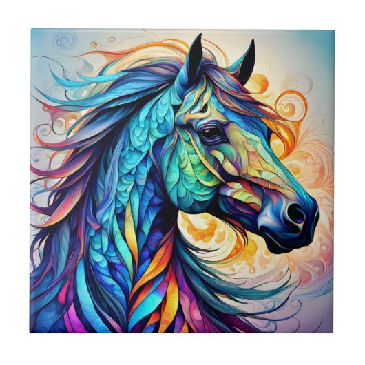 Carreau Cheval multicolore 22 coloré (Devant)