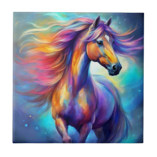 Carreau Cheval multicolore coloré
