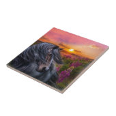 Carreau Cheval noir sauvage (Côté)