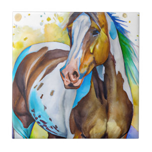 Carreau Cheval Paint Aquarelle