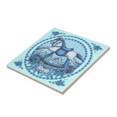 Carreau Cheval Rocking Rose Bleu (Côté)