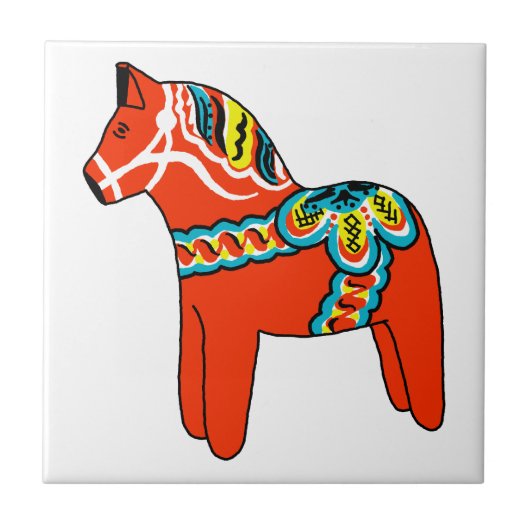 Carreau Cheval rouge de Dala (Devant)