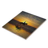 Carreau Cheval sur la plage à Sunset Riding (Côté)