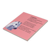 Carreau Cheval - tuile de poème de fille (Côté)