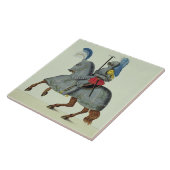 Carreau Chevalier et cheval dans l'armure, plat 'd'une (Côté)