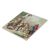 Carreau Chevaliers se battant en duel à pied dans un (Côté)