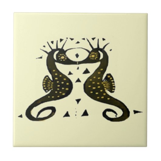 Carreau Chevaux Art Nouveau vintages (Devant)