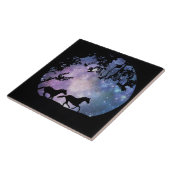 Carreau Chevaux courir avec Pleine lune Imaginaire Carrela (Côté)