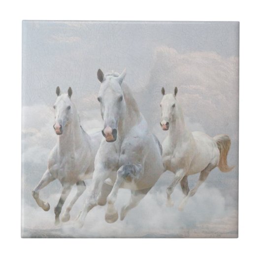 Carreau Chevaux dans les nuages (Devant)