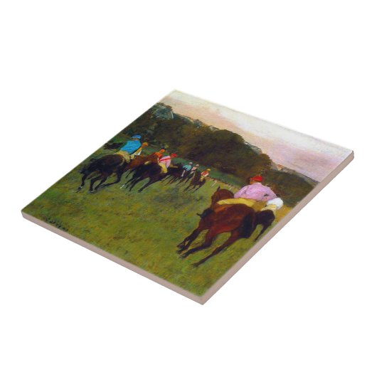 Carreau Chevaux de course Edgar Degas à Longchamp (Côté)