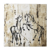 Carreau Chevaux d'élevage de l'art équin (Devant)