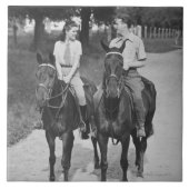 Carreau Chevaux d'équitation de couples (Devant)
