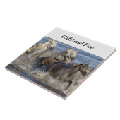 Carreau Chevaux galopant dans l'eau (Côté)