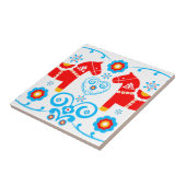 Carreau Chevaux rouges de Dala (Côté)