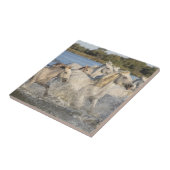 Carreau Chevaux sauvages traversant une rivière (Côté)