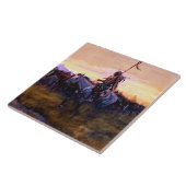 Carreau "Chevaux volés" de Charles M Russell (Côté)