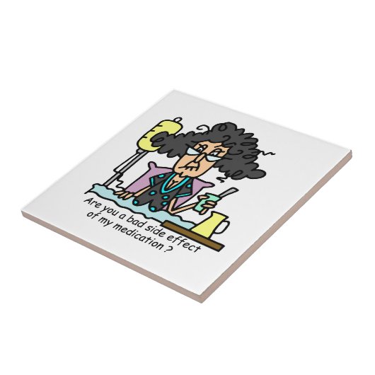 Carreau Cheveux foncés d'effet secondaire de médicament (Côté)