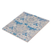 Carreau Chèvrefeuille bleu (par William Morris) (Côté)