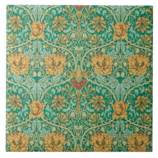 Carreau Chèvrefeuille et tulipe par William Morris 1876