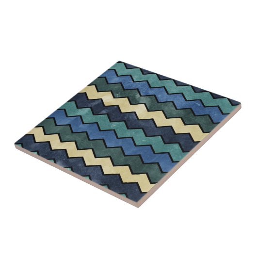 Carreau Chevron bleu de Manly (Côté)