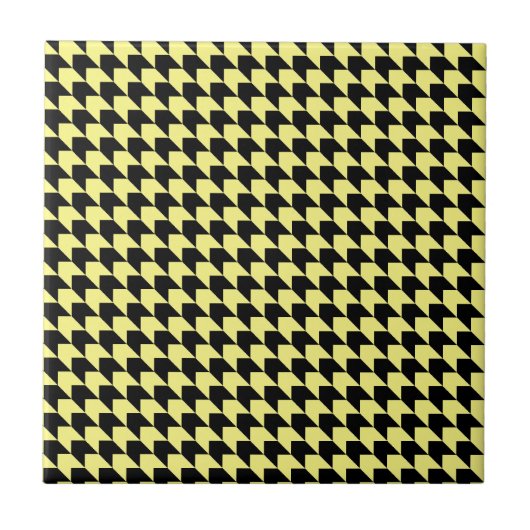 Carreau Chevron Checks Jaune et Noir (Devant)