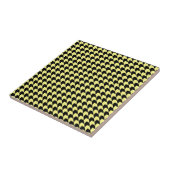 Carreau Chevron Checks Jaune et Noir (Côté)