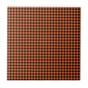 Carreau Chevron Checks orange et noir