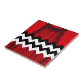 Carreau chevron noir lodge (Côté)