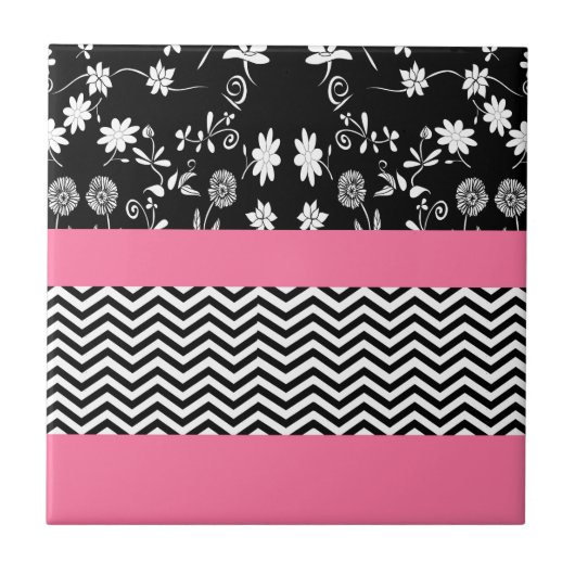 Carreau chevron rose (Devant)