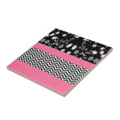 Carreau chevron rose (Côté)
