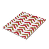 Carreau Chevron vert rouge Chevron Motif géométrique (Côté)