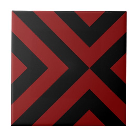 Carreau Chevrons rouges et noirs (Devant)