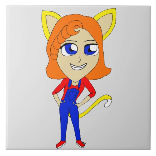 Carreau chibi catgirl (Devant)