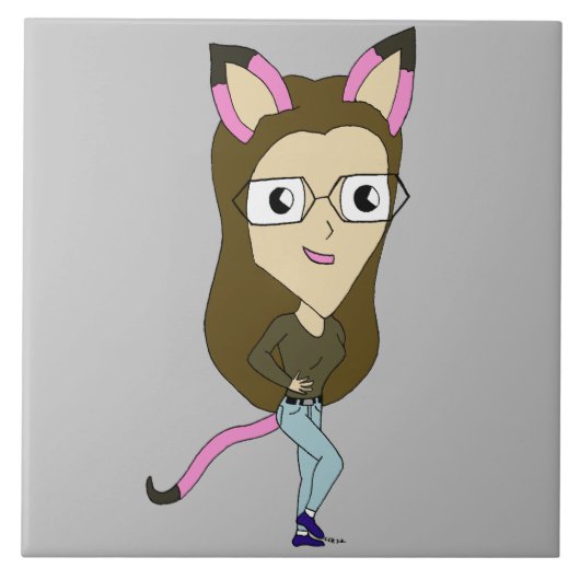 Carreau chibi catgirl (Devant)