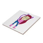 Carreau chibi catgirl (Côté)