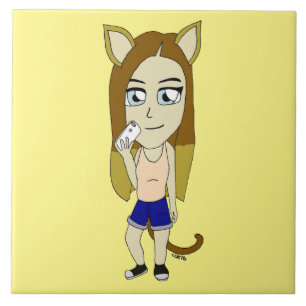 Carreau Chibi Catgirl
