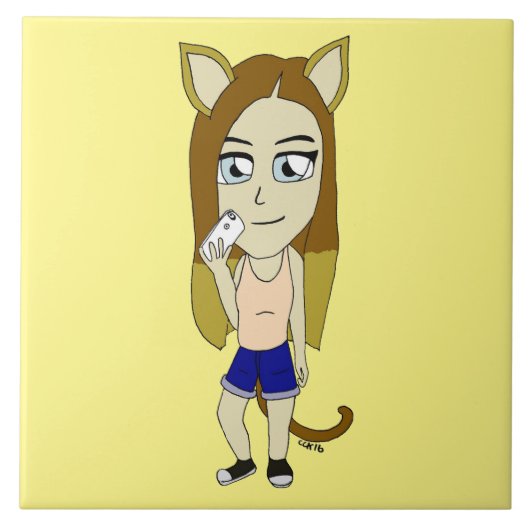 Carreau Chibi Catgirl (Devant)