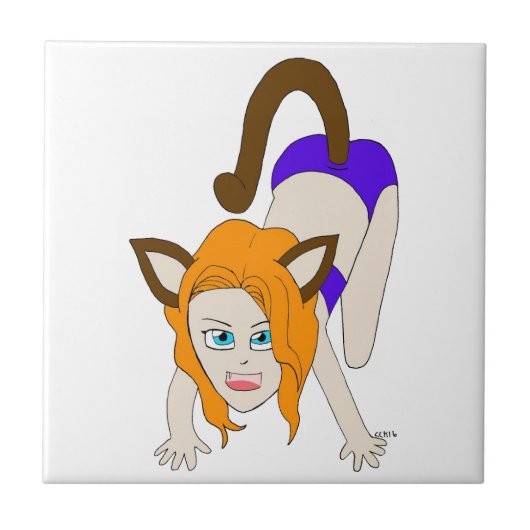 Carreau chibi catgirl (Devant)